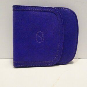 LEDERER DE PARIS FRANCE Purple Leather Billfold Wallet Coin Purse
